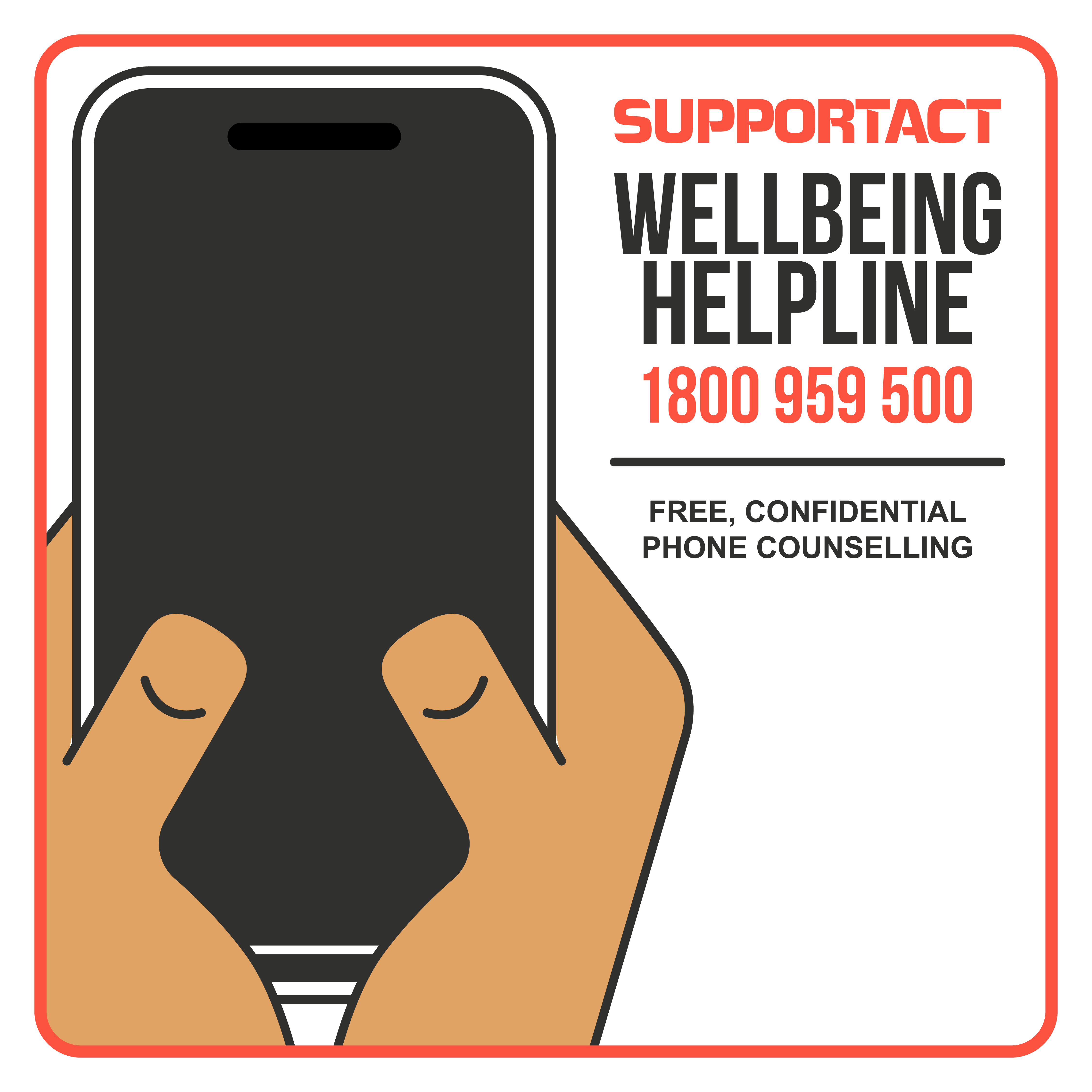 SA WELLBEING HELPLINE 1080x1080 TWO HAND