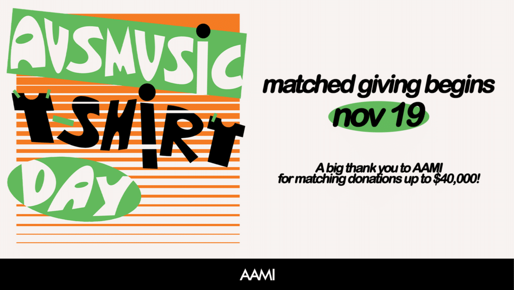 AAMI doubles Ausmusic T-Shirt Day donations in the campaign’s final push